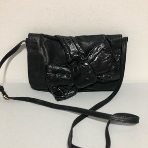 See by Chloé Rodas Black Leather Bow Crossbody Purse